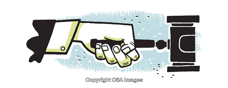 Illustrative Design Featuring Judge's Gavel Hitting in Colorful Style