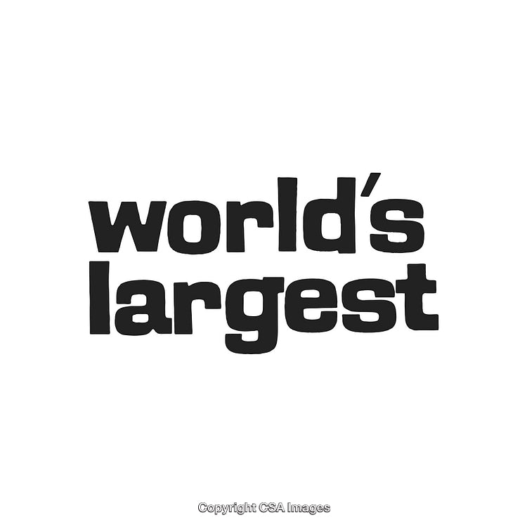 Bold Typography Featuring The Statement 'World's Largest' on a White Background