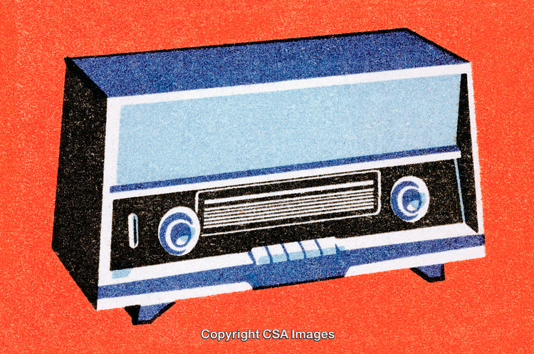 Retro Styled Radio Illustration With Vintage Theme on Bright Background