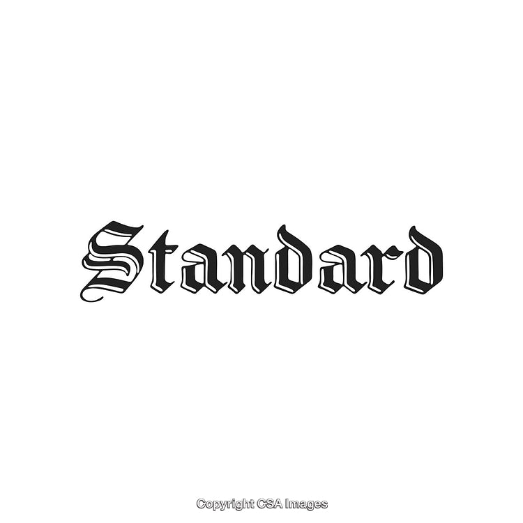 Elegant Blackletter Graphic Design Featuring the Word 'Standard' in Bold Font