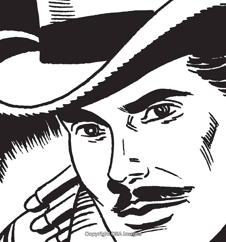Illustration of a Classic Gentleman in a Vintage Style Artwork
