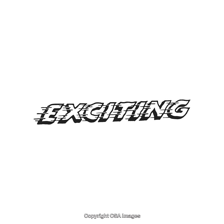 Dynamic Typography Art of the Word 'Exciting' with Modern Effects
