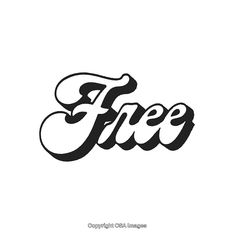 Stylish Black and White Free Text Artistic Typography Design