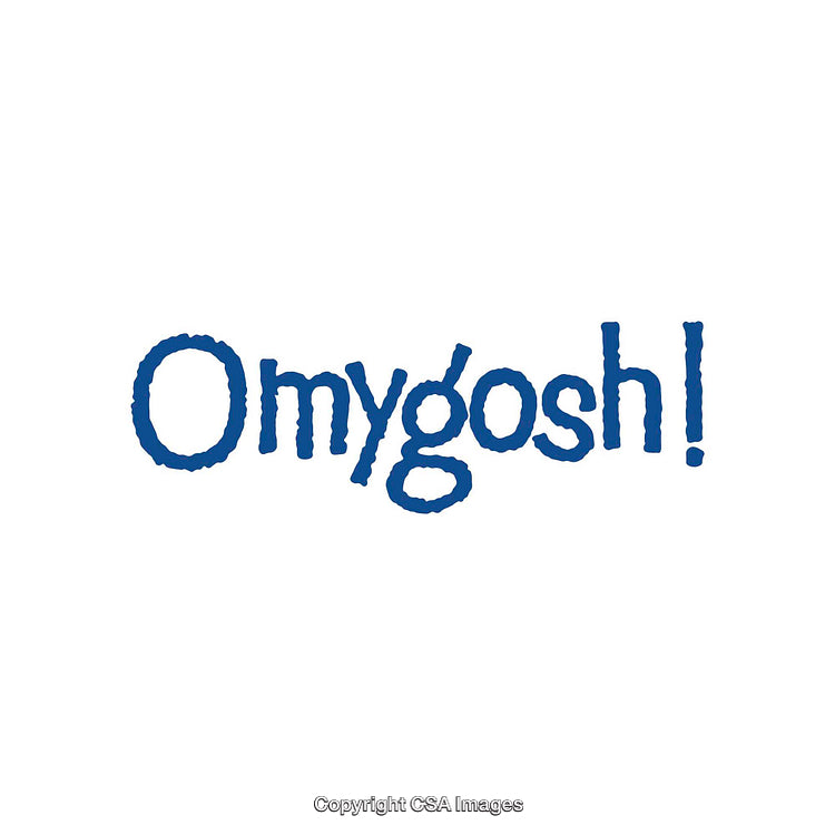 Playful Typography Design Featuring the Phrase 'Omygosh!' in Bold Blue Font