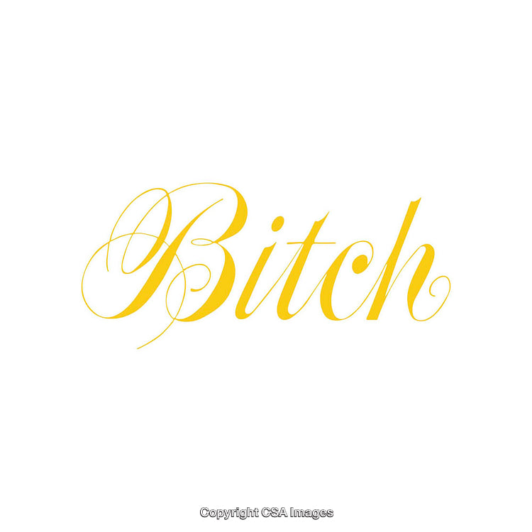 Stylized Cursive Typography in Yellow with Elegant Calligraphy Effect