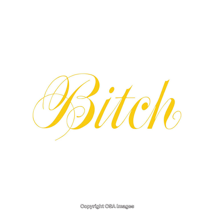 Stylized Cursive Typography in Yellow with Elegant Calligraphy Effect
