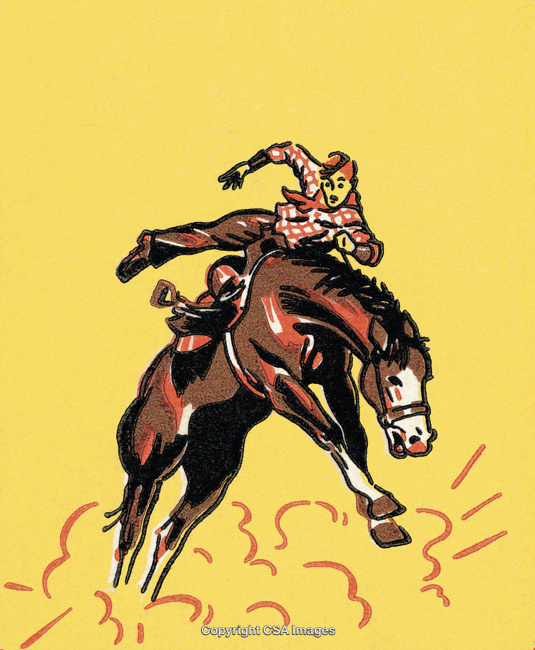 Cowboy on Bucking Bronco