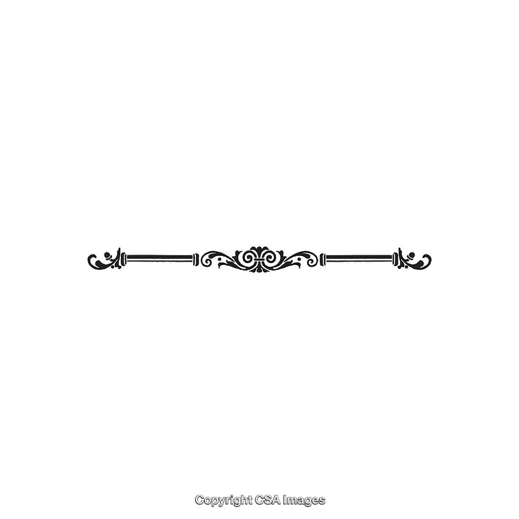 Intricate Black and White Decorative Ornament Divider Design