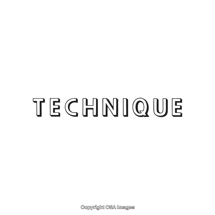 Typography Design of the Word Technique Displayed in Bold Black Font