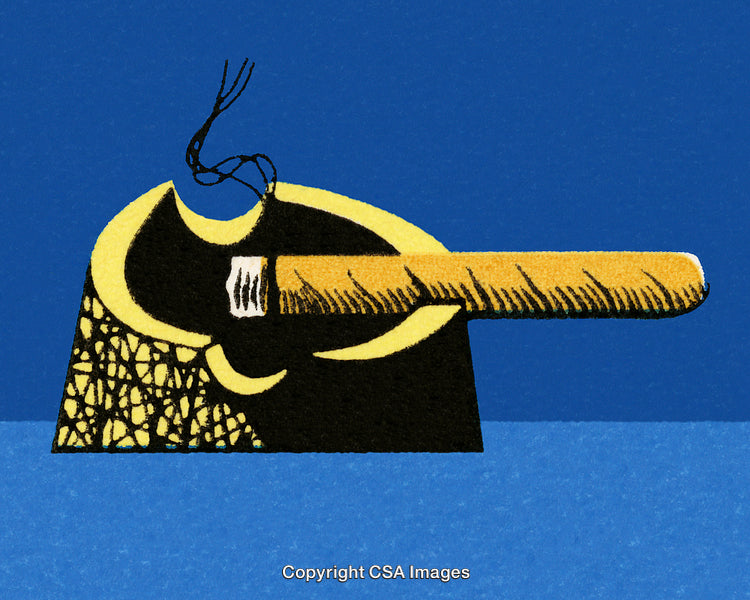 Creative Illustration of Cigarette and Ashtray With Vibrant Blue Background