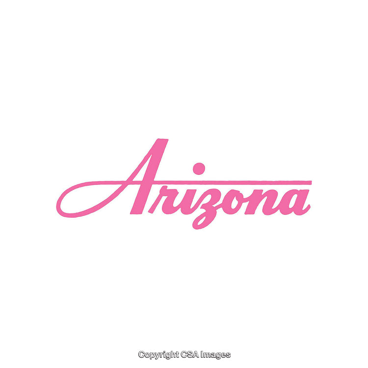 Stylish Pink Script Logo Featuring the Word Arizona in Vibrant Typography