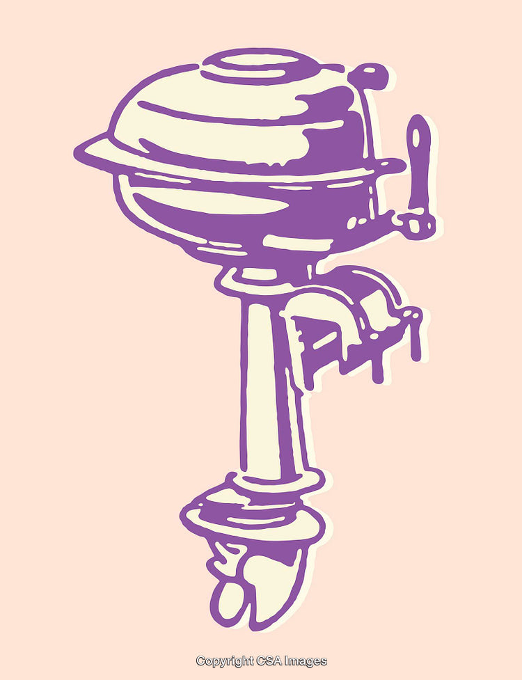 Line Art Illustration of a Vintage Mechanism in Monochromatic Tones