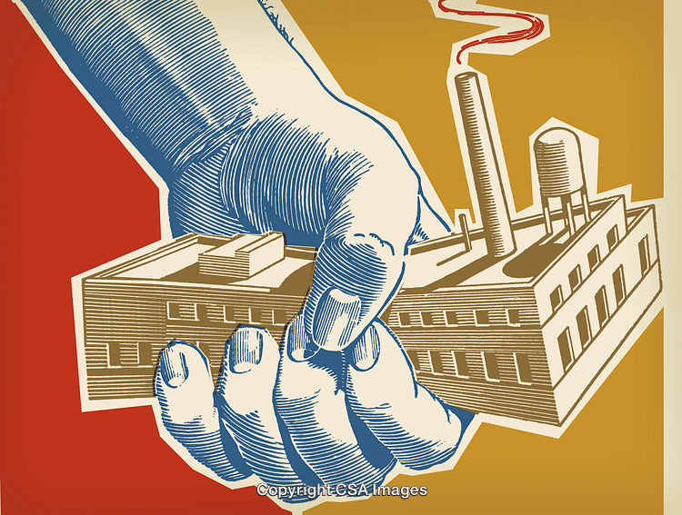 Hand Gripping a Factory