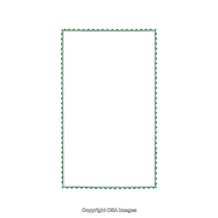 Vertical Blank White Frame with Decorative Green Border