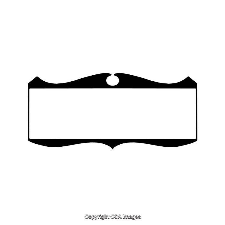 Elegant Vintage Rectangular Border Design in Black and White for Labels