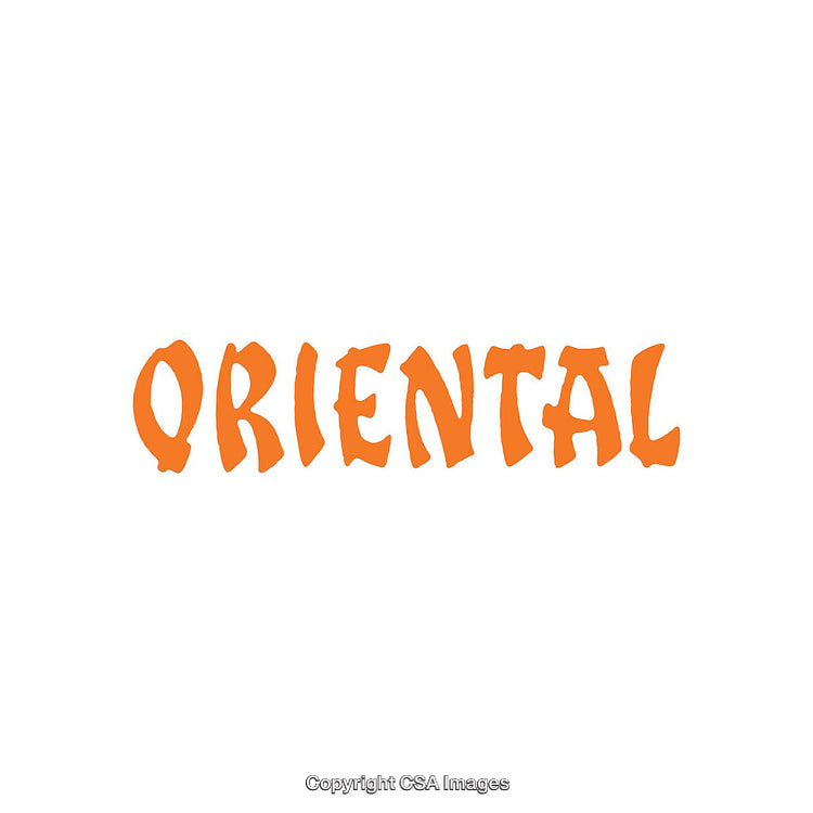 Stylized Orange Text on White Background with Unique Font Design