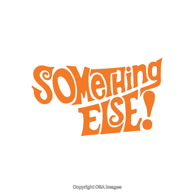 Vibrant Text Graphic with Bold Orange Letters on White Background