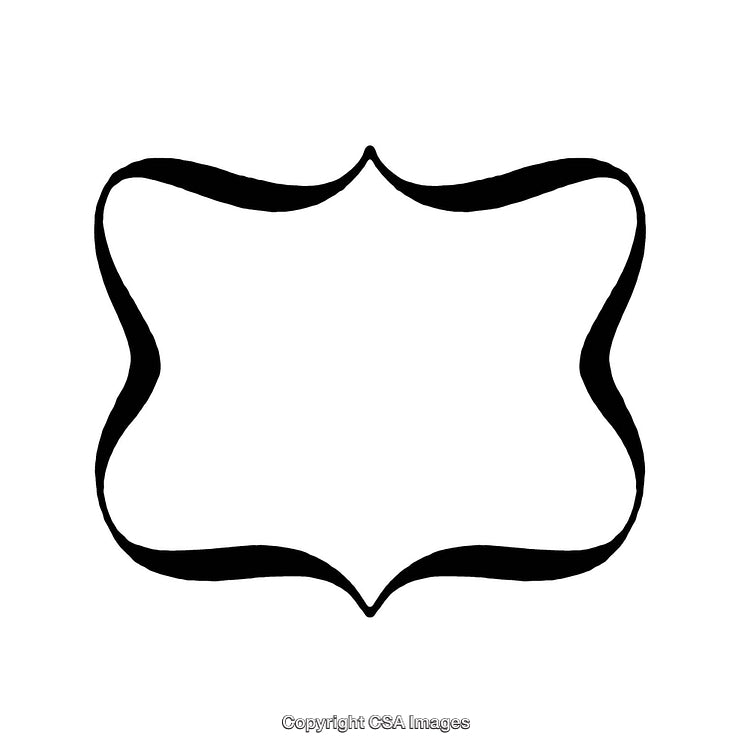 Elegant Black And White Border Design With Ornamental Curves