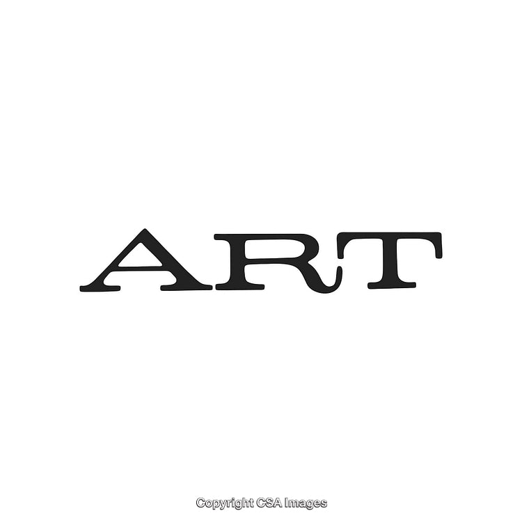 Simple Black and White Typography Featuring the Word Art