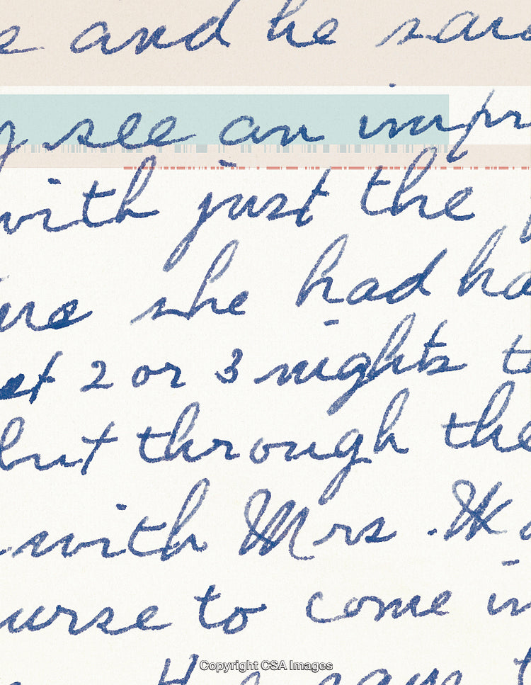 Elegant Handwritten Text in Blue Ink on Light White Paper Background