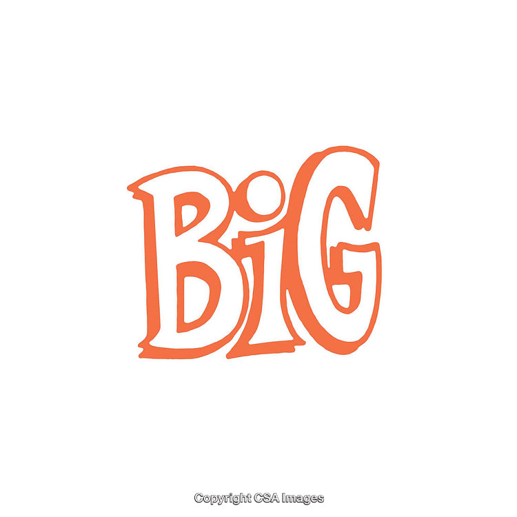 Bold Artistic Text with Vibrant Orange Typography Design on White Background