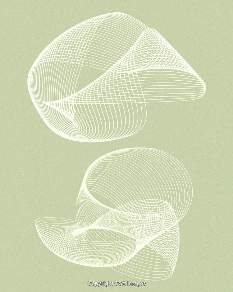 Abstract Mesh Design of Curves and Loops on Pastel Background