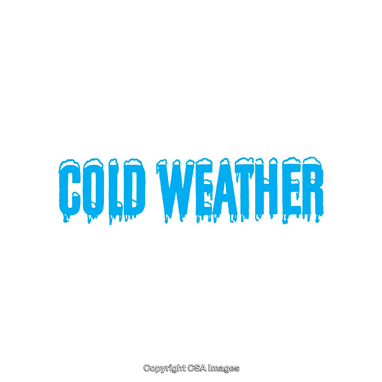 Cold Weather Text in Blue with Icy Dripping Style