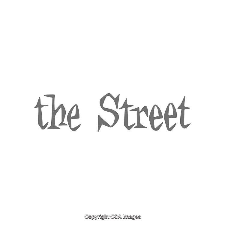 Decorative Typography Design Featuring the Words 'The Street' in Artistic Font
