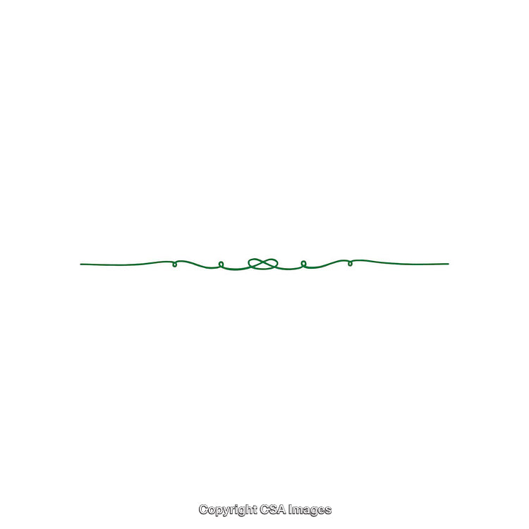 Elegant Green Linear Divider With Ornamental Design for Decorative Usage