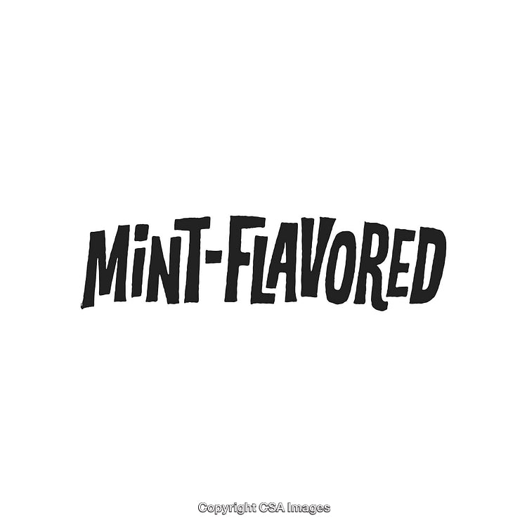 Mint-Flavored Text Typography with Clean Black Font on White Background