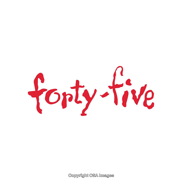 Red Handwritten Text Title Illustration on Clean White Background