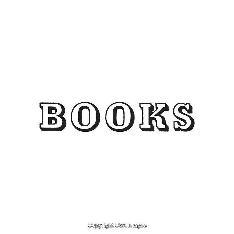 Retro Typography Design Featuring the Word 'Books' in Bold Black Font