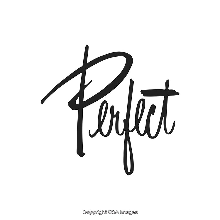 Elegant Hand-Lettered Typography Design Featuring the Word Perfect