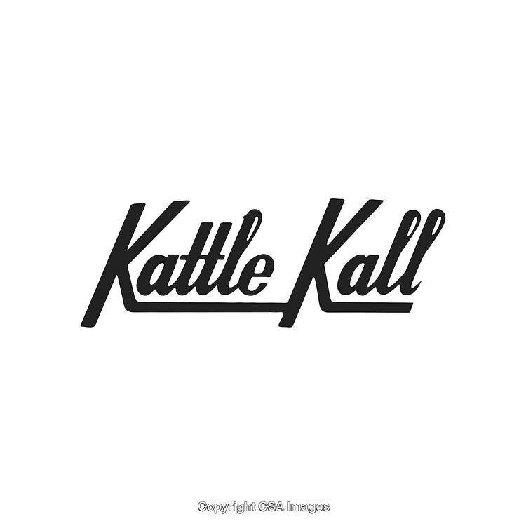 Retro-Style Logo Design for Kattle Kall Brand in Bold Black Lettering