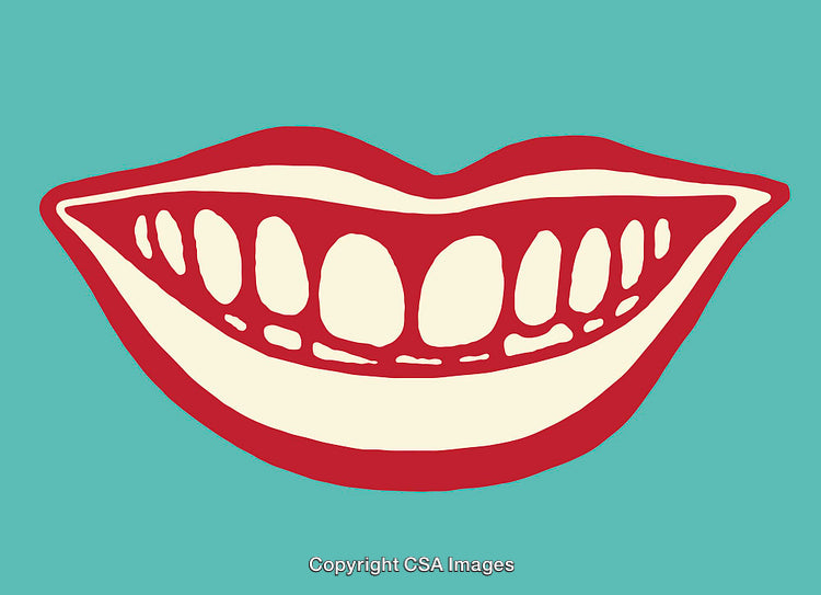 Vibrant Colorful Illustration of a Smiling Mouth in Vector Style