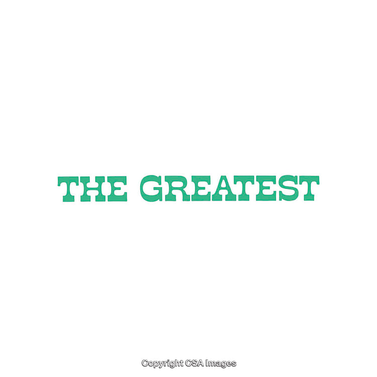 Green Text Design Featuring the Phrase 'The Greatest' on White Background