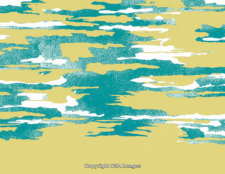 Abstract Pattern with Blue and Yellow Color Schemes in Contemporary Style