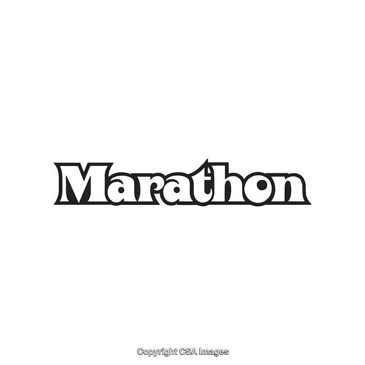 Stylized Text Logo with Bold Font Displaying the Word Marathon
