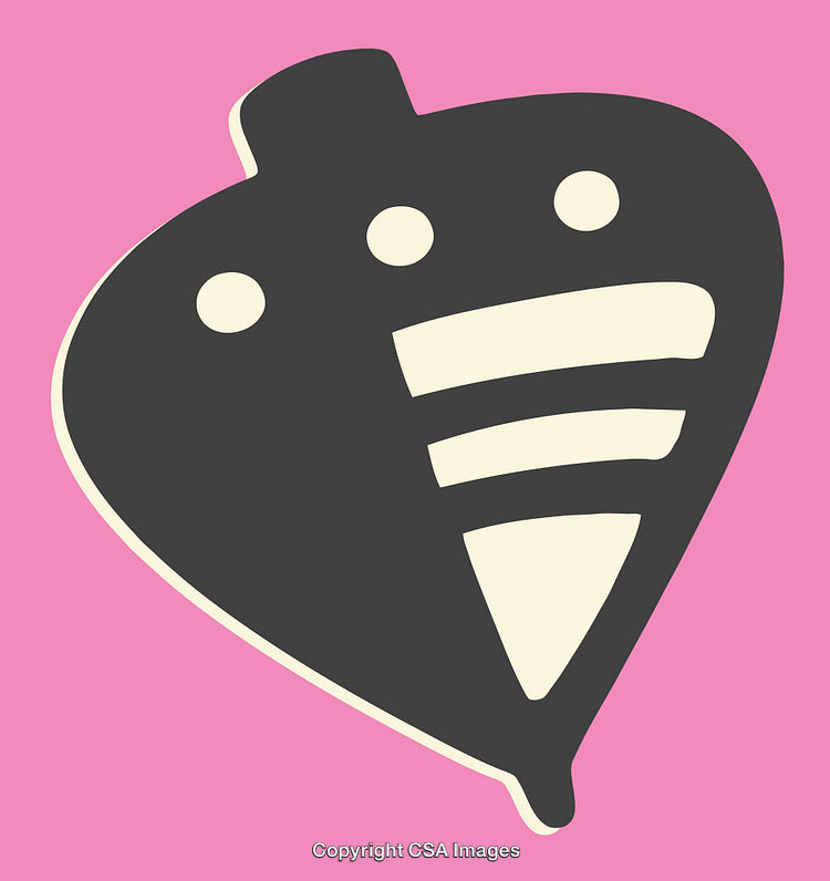 Abstract Illustration of a Simplistic Heart Shape on a Vibrant Background