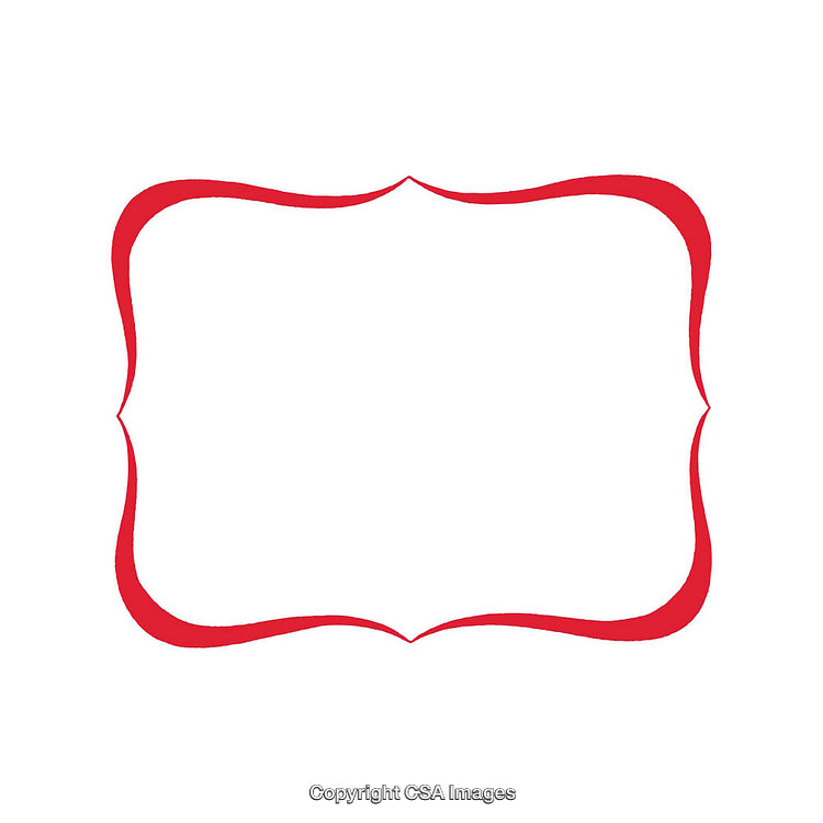 Classic Red Border Design with Elegant Curves and Minimalistic Aesthetic