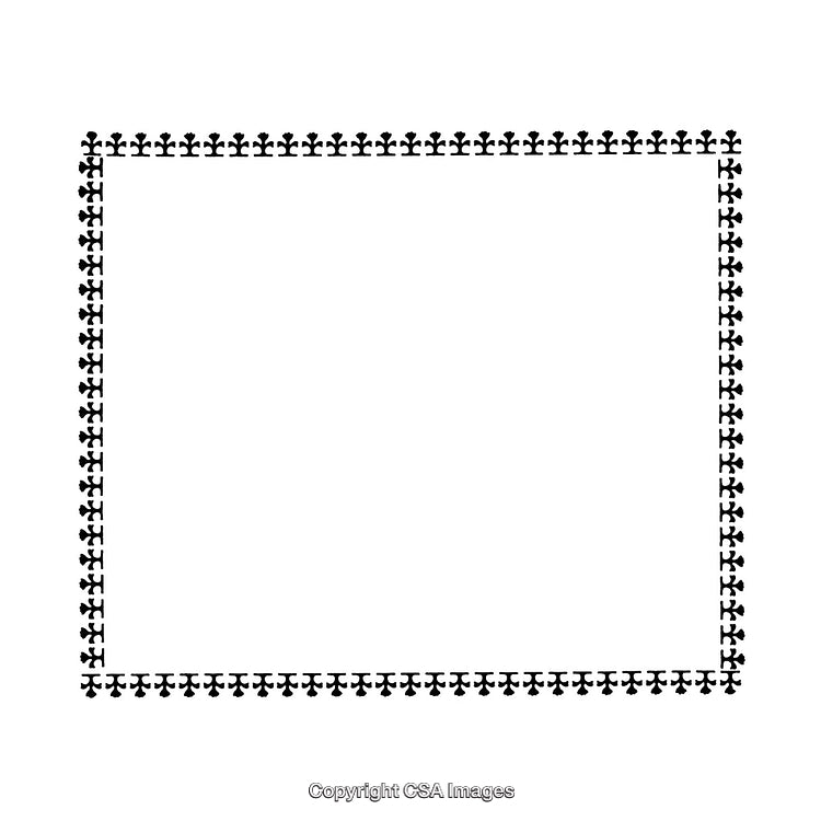 Minimalist Black and White Geometric Border Design for Document or Art