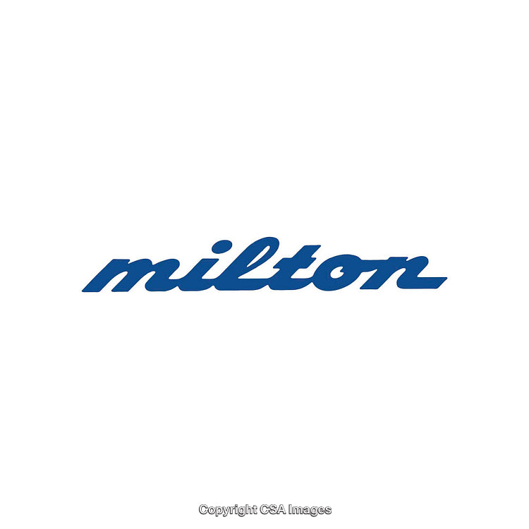 Milton Blue Text Logo On White Background