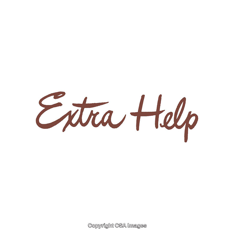 Stylish Handwritten Typography with the Words Extra Help in Brown