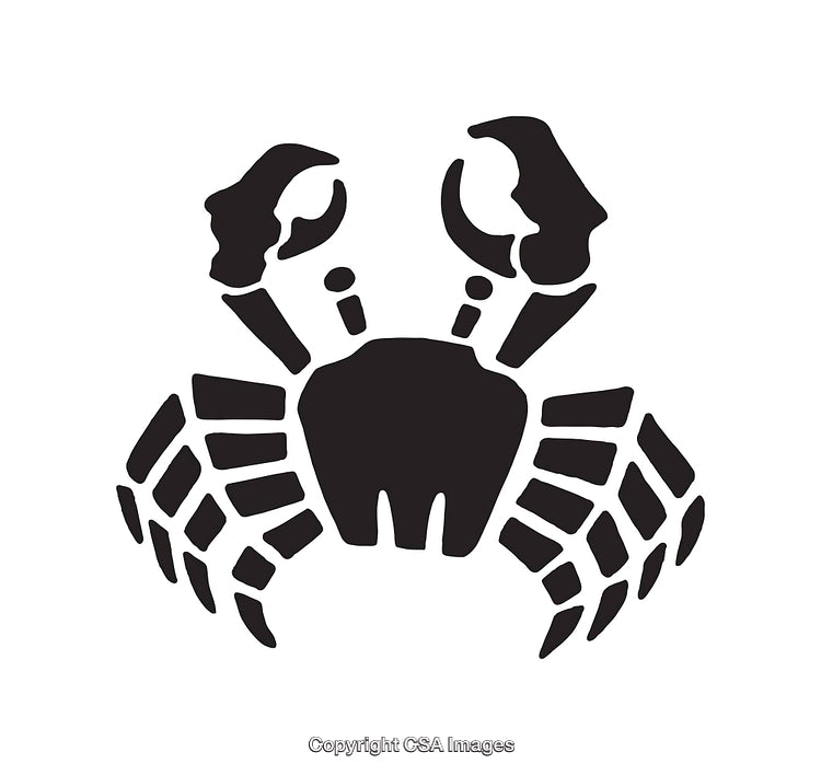 Black And White Crab Illustration with Bold Minimalistic Lines
