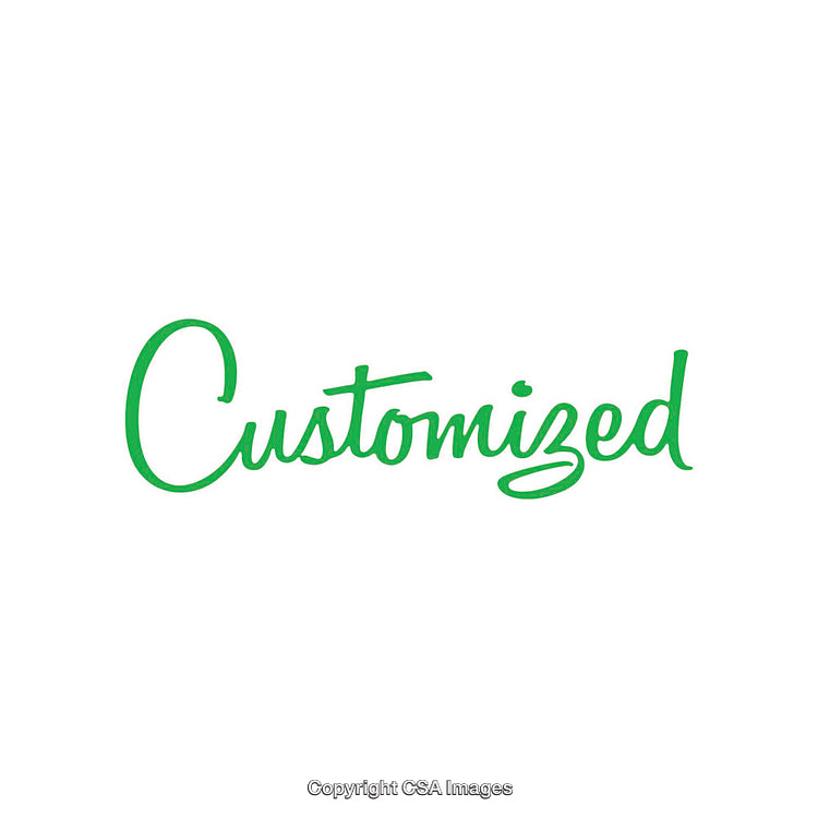 Green Customized Typography Design on a Plain White Background