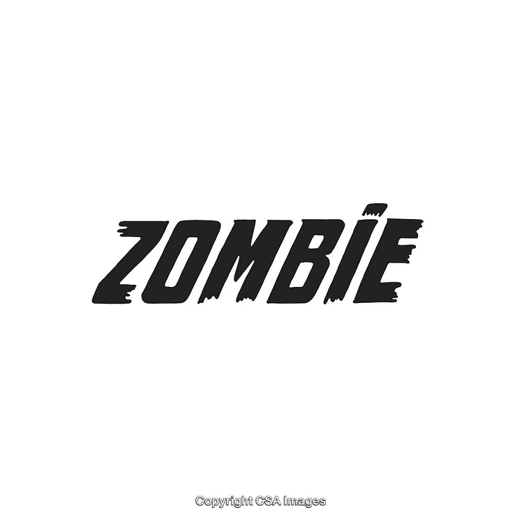 Bold Zombie Typography on Minimalistic White Background