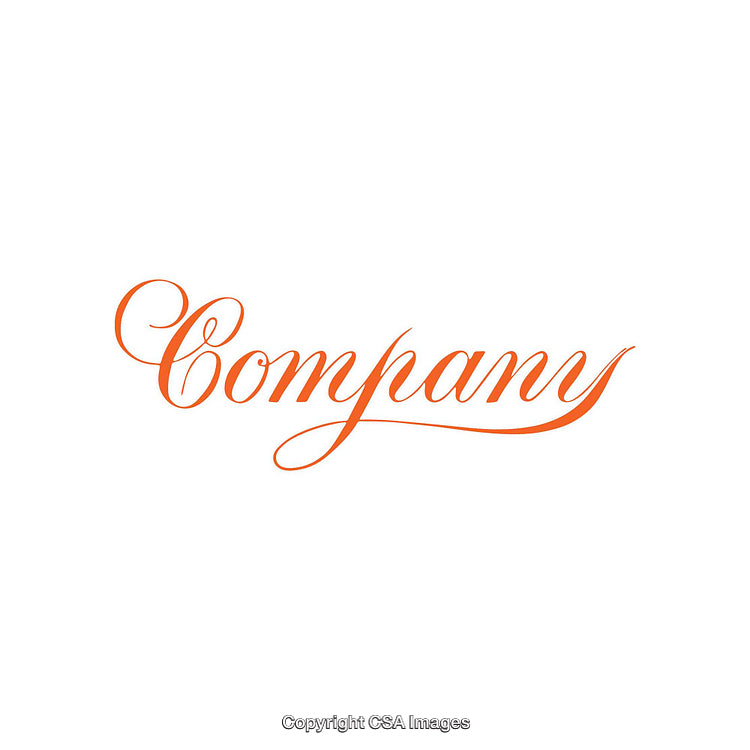 Elegant Orange Calligraphy Logo Design on Clean White Background