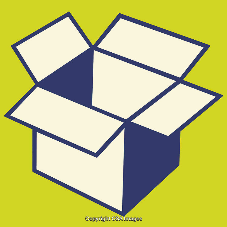 Colorful Illustration of an Open Box on a Vibrant Background