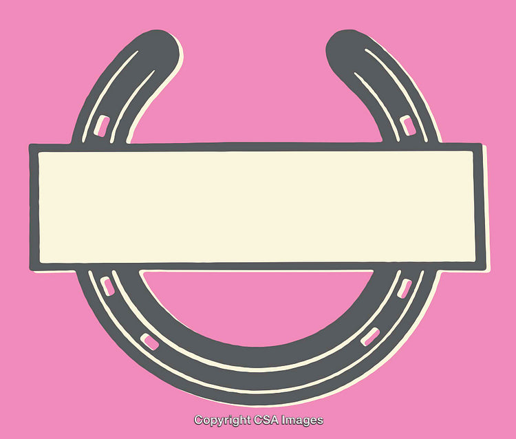 Colorful Horseshoe Design with Blank Space for Personalization