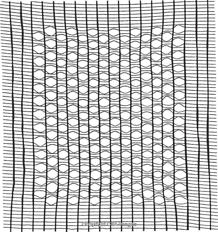Black and White Patterned Design of Abstract Geometric Lines and Shapes
